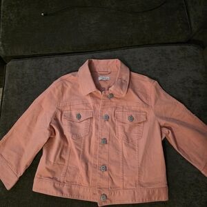 LOFT Women's Pink Jean Jacket